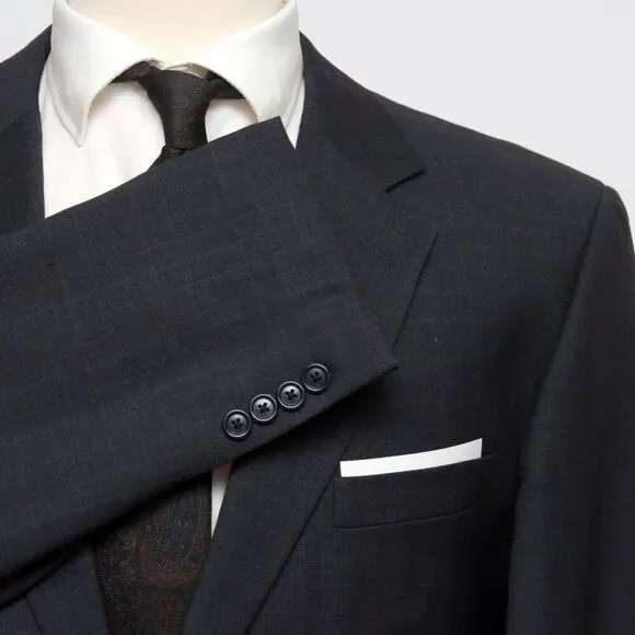 Jos A Bank 42R Navy Sport Coat Blazer Jacket‎ 2B Wool D060388
